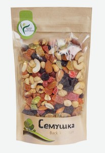 Смесь жареных орехов с цукатами Семушка Сладкая, 100 г