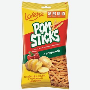 Чипсы картофельные Pomsticks соломкой с паприкой, 100 г