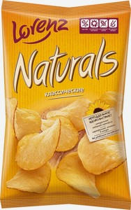 Чипсы картофельные Naturals классические с солью, 100 г