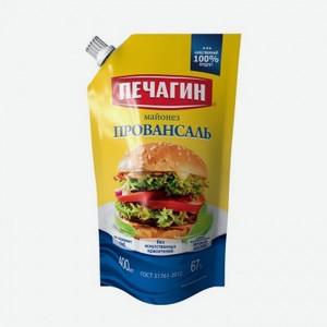 Майонез Печагин Провансаль 67%, 800мл