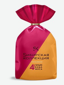 Пельмени Сибирская коллекция 4 вида мяса, 700 г