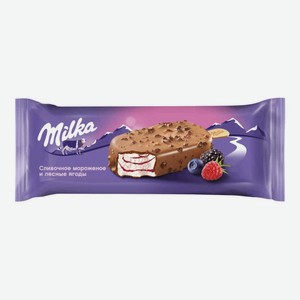 Мороженое сливочное Milka со вкусом лесных ягод 64 г