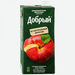 Нектар Добрый Деревенские яблочки с мякотью 2 л