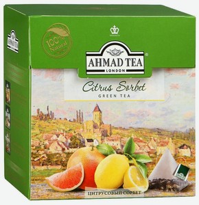 Чай зеленый Ahmad Tea Citrus Sorbet в пирамидках, 20 шт.