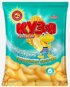 Палочки кукурузные Кузя лакомкин сахарные, 100 г