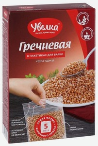 Гречка Увелка Экстра в пакетиках для варки, 5 шт, 400 г