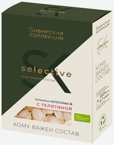 Сибирская Коллекция Пельмени Selective с телятиной, 500 г