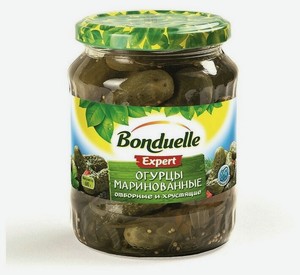 Консервация Огурцы Бондюэль маринованные (6-9) с/б, 680г 2 шт. в ...