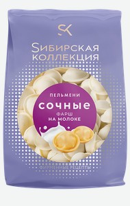 Пельмени Сибирская коллекция Сочные с фаршем на молоке, 700 г