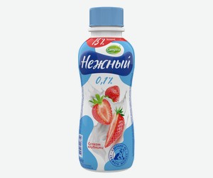 Напиток йогуртный Нежный с соком клубники стерилизованный 0.1%, 420 г
