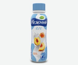 Напиток йогуртный питьевой Нежный с соком персика 0.1%, 285 г