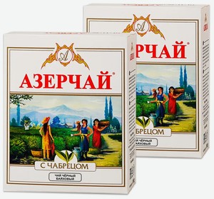 Чай Азерчай Букет черный с чабрецом 100г 2шт.
