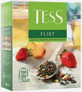 Чай зеленый Tess Flirt в пакетиках, 100 шт