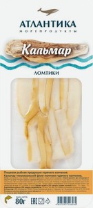 Кальмар Атлантика тихоокеанский горячего копчения филе-ломтики 80г