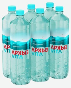 Вода негазированная Архыз Vita минеральная, 6 шт по 1.5 л