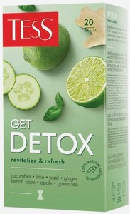 Чай зеленый Tess Get Detox в пакетиках 20 шт 30 г