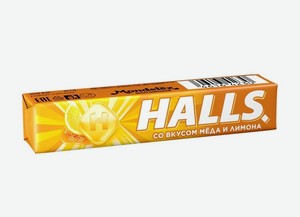 Леденцы Halls со вкусом меда и лимона, 25г