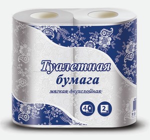 Туалетная бумага Сыктывкар Тиссью Груп двухслойная, 4 рулона в ...