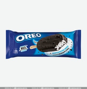 Мороженое-эскимо Oreo с дробленым печеньем в глазури, 56 г