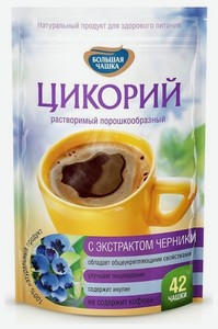 Цикорий растворимый Большая Чашка с экстрактом черники, 85 г
