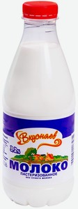 Молоко Вкусняев пастеризованное 3.4%, 930 мл, пластиковая бутылка