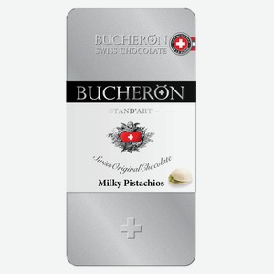 Шоколад Bucheron молочный с фисташками, 100 г, металлический футляр