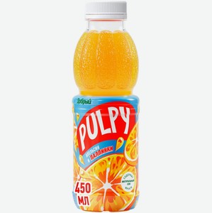 Напиток сокосодержащий Добрый Pulpy Апельсин и палпинки, 450 мл