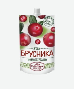 Варенье Сибирская ягода Брусника протертая с сахаром, 280 г