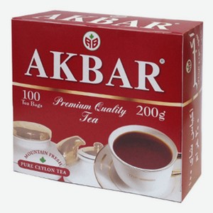 Чай черный Akbar Mountain Fresh Красно-белая серия в пакетиках, 100 шт, 200 г