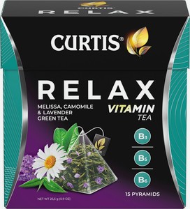 Чай зеленый Curtis Relax в пирамидках 15 шт