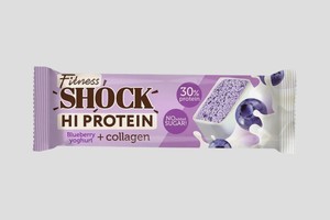 Протеиновый батончик FitnesSHOCK Черничный десерт глазированный 40 гр