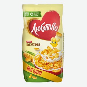 Хлопья кукурузные Любятово, 600 г