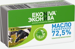 Масло сливочное Эконива Крестьянское 72.5%, 180 г