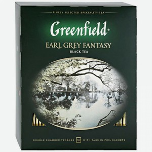 Чай черный Greenfield Earl Grey Fantasy в пакетиках, 100 шт, 200 г